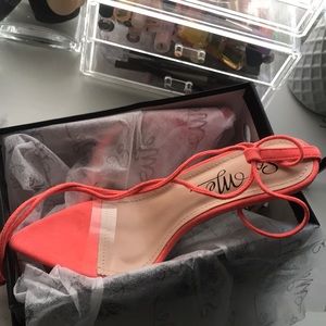 Pointed Toe Lace up Heels